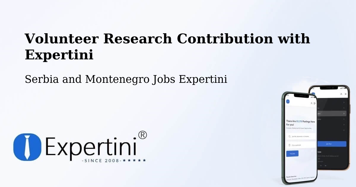 Volunteer Research Contribution Program – Fall River - Serbia and Montenegro Jobs Expertini